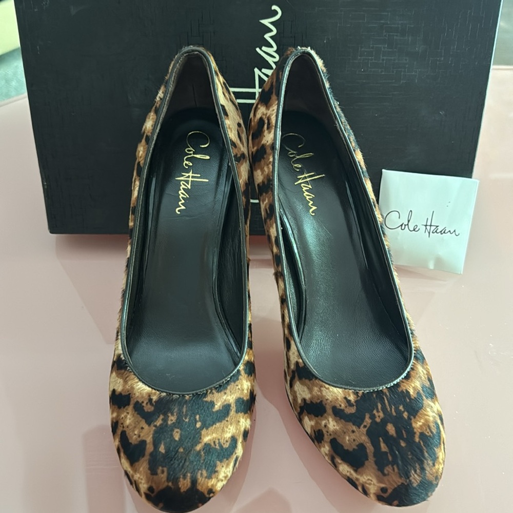 NWT Cole Haan Animal Print Pump Heels